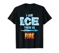 Divertido disfraz de hielo y fuego para Halloween, familia a juego para mujer Camiseta