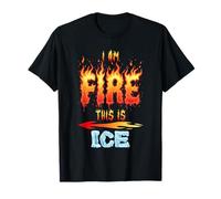 Divertido disfraz de hielo y fuego para Halloween, familia a juego para mujer Camiseta
