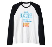 Divertido Disfraz de Hielo y Fuego para Halloween, Familia a Juego para Mujer Camiseta Manga Raglan