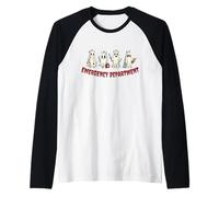 Divertido Disfraz de Hospital de Enfermeras Fantasma Camiseta Manga Raglan