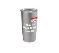 Divertido disfraz de Karen Halloween Necesito hablar con el gerente Vaso térmico de acero inoxidable de doble pared