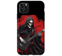 Divertido Disfraz de la Parca con Traje de Guitarra eléctrica Carcasa para iPhone 11 Pro MAX