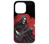 Divertido Disfraz de la Parca con Traje de Guitarra eléctrica Carcasa para iPhone 13 Pro