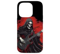 Divertido Disfraz de la Parca con Traje de Guitarra eléctrica Carcasa para iPhone 14 Pro