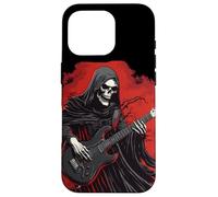 Divertido Disfraz de la Parca con Traje de Guitarra eléctrica Carcasa para iPhone 16 Pro