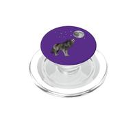 Divertido Disfraz de Lobo y Luna Muerta con Cita de Lobo Amante PopSockets PopGrip para MagSafe