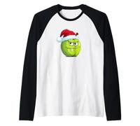 Divertido Disfraz de Manzana Verde en Navidad para los Amantes de Las Manzanas Camiseta Manga Raglan