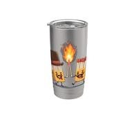 Divertido disfraz de Match Box Lucha con fósforos ardientes Vaso térmico de acero inoxidable de doble pared