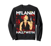 Divertido Disfraz de melanina de Halloween para niña Negra mágica de Sangre aterradora Sudadera