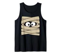 Divertido Disfraz de Momia Espeluznante para Halloween Camiseta sin Mangas