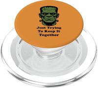 Divertido disfraz de monstruo Frankenstein para Halloween Broma Bruh PopSockets PopGrip para MagSafe