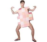 Divertido Disfraz De Mosaico para Adultos, Novedad, Disfraz De Pareja, Disfraz De Sims Desnudos para Fiesta De Halloween