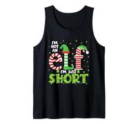 Divertido Disfraz de Navidad para Grupo Familiar I'm Not An Elf, Just Short Camiseta sin Mangas