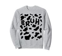 Divertido disfraz de novilla de Halloween patrón de vaca 2025 Bruh Sudadera