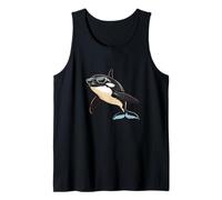 Divertido disfraz de orca con gafas de sol para niños y niñas Camiseta sin Mangas