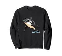 Divertido disfraz de orca con gafas de sol para niños y niñas Sudadera