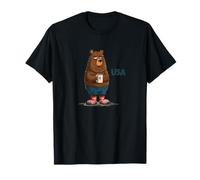 Divertido Disfraz de Oso matutino con Taza para niños y niñas Camiseta