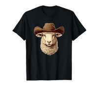 Divertido disfraz de oveja vaquera para un rodeo de risas Camiseta