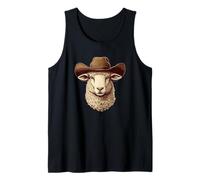 Divertido disfraz de oveja vaquera para un rodeo de risas Camiseta sin Mangas