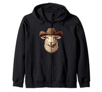 Divertido disfraz de oveja vaquera para un rodeo de risas Sudadera con Capucha