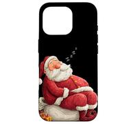 Divertido Disfraz de Papá Noel Durmiente Pero Viene para Navidad Carcasa para iPhone 16 Pro