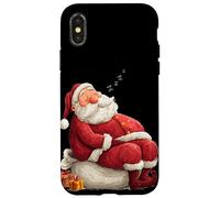 Divertido Disfraz de Papá Noel Durmiente Pero Viene para Navidad Carcasa para iPhone X/XS