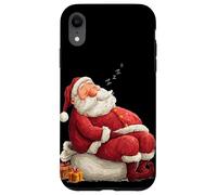 Divertido Disfraz de Papá Noel Durmiente Pero Viene para Navidad Carcasa para iPhone XR