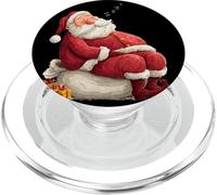 Divertido Disfraz de Papá Noel Durmiente Pero Viene para Navidad PopSockets PopGrip para MagSafe