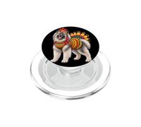 Divertido Disfraz de Pavo Keeshond para Amantes de los Perros de Acción de Gracias PopSockets PopGrip para MagSafe