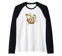 Divertido Disfraz de Perezoso en la Selva brasileña Camiseta Manga Raglan