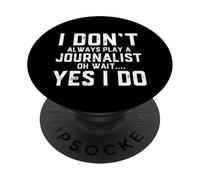Divertido Disfraz de Periodista para periodistas Locales de Noticias PopSockets PopGrip Adhesivo