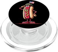 Divertido Disfraz de Perro Caliente Weenie para los Amantes de los Soldados y Hotdogs PopSockets PopGrip para MagSafe