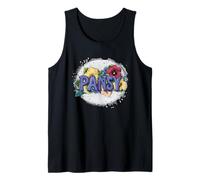 Divertido Disfraz de Plantas de Pensamiento para los Amantes de Las Flores Camiseta sin Mangas