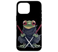 Divertido disfraz de rana ninja para los amantes de los ninjas y ranas Carcasa para iPhone 16 Pro Max