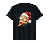 Divertido Disfraz de Santa Pizza Face para niños y niñas Camiseta