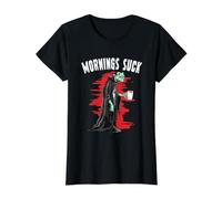 Divertido Disfraz de Vampiro de mañanas chupar Drácula de Halloween Camiseta gráfica económica, Mujer, Negro, L