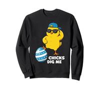 Divertido disfraz del día de Pascua Chicks Dig Me para niños y niños pequeños Sudadera