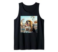Divertido Disfraz Vintage de Beagle Boba Tea Bubble para niños y niñas Camiseta sin Mangas
