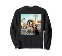 Divertido Disfraz Vintage de Beagle Boba Tea Bubble para niños y niñas Sudadera