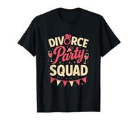 Divertido Divorcio Fiesta Apoyo Escuadrón Celebración Hombres Mujeres Camiseta