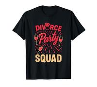 Divertido Divorcio Fiesta Apoyo Escuadrón Celebración Hombres Mujeres Camiseta