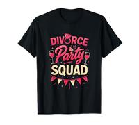 Divertido Divorcio Fiesta Apoyo Escuadrón Celebración Hombres Mujeres Camiseta