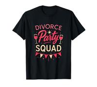 Divertido Divorcio Fiesta Apoyo Escuadrón Celebración Hombres Mujeres Camiseta