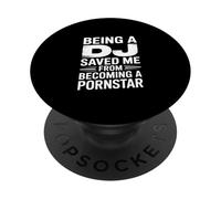 Divertido DJ me salvó sarcástico Diciendo Amante de la música PopSockets PopGrip Adhesivo