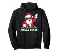 Divertido DJ Santa Claus Jingle Beats Fiesta de Navidad Música Festiva Sudadera con Capucha