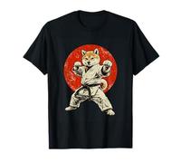 Divertido Dojo Retro para Perros de Artes Marciales Shiba Inu Karate Master Camiseta