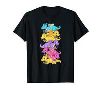 Divertido dragón colorido arco iris regreso a la escuela niños niñas niños niñas Camiseta