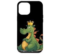 Divertido dragón Gordo con Corona para los Amantes de los Dragones de Dibujos Animados Carcasa para iPhone 12 Pro MAX