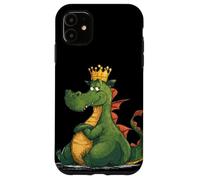 Divertido dragón Gordo con Corona para los Amantes de los Dragones de Dibujos Animados Carcasa para iPhone 11