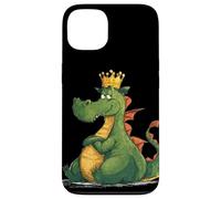 Divertido dragón Gordo con Corona para los Amantes de los Dragones de Dibujos Animados Carcasa para iPhone 13